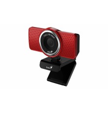 Веб-камера Genius ECam 8000 красная (Red) new package, 1080p Full HD, Mic, 360°, универсальное мониторное крепление, гнездо для штатива