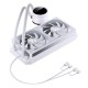 Система жидкостного охлаждения/ Water Cooling System JONSBO TH-240 White (260W, 240mm, LED temp., White, ARGB/ Fans: 2x120mm, 62.4CFM, 37.3dBA, 2400RPM/ Pump height 72mm, 30dBA, 2400RPM, Rad thickness 27mm/ S: 1851, 1700, 1200, 115X, AM5, AM4)