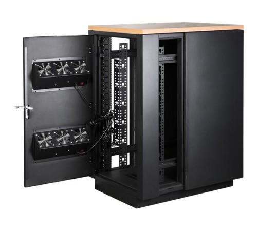 Шкаф Шкаф LANMASTER SOUNDPROOF звукоизолированный 24U 750x1130 мм, отделка под дерево, цвет лиственница