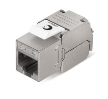 Вставка Cabeus KJ-RJ45-Cat.6-SH-180-Toolless Вставка Keystone Jack RJ-45(8P8C), 180 градусов, категория 6, экранированная, без инструмента Toolless