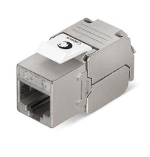 Вставка Cabeus KJ-RJ45-Cat.6-SH-180-Toolless Вставка Keystone Jack RJ-45(8P8C), 180 градусов, категория 6, экранированная, без инструмента Toolless