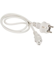 Шнур питания Шнур питания C13-Schuko прямая, 220В, 10А, белый, 3 метра