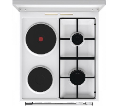 Комбинированная плита Gorenje/ Комбинированная плита Gorenje, полезный объем 68 л, очистка паром AquaClean, сводчатая форма духовки, механическое управление, электроподжиг, цвет белый