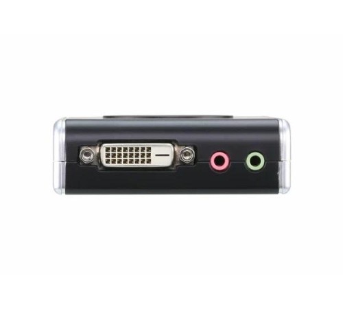 2-портовый KVM-переключатель со встроенными KVM кабелями 2х(1,2м), 1 user DVI-D(Female)+ 2хUSB(Тип А(Female)) +2хАудио(Female) <-> 2 cpu DVI-D(Male)+2хUSB(Тип А(Male))+2хАудио(Male), настольный, некаскад., не требуется внешнее питание/ PETITE 2 PORT DVI C
