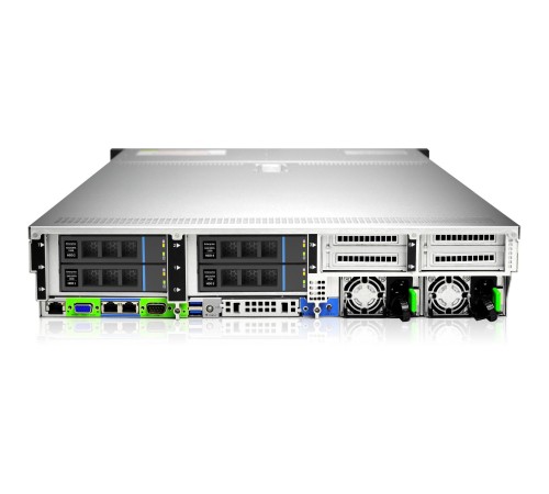Серверная платформа/ Gooxi SR201-D25RE 2U 25 bay server with expander bp,based on AMD 7003 2 riser cards of PCIe4.0(X32 to x16x8) 2x rear SAS/SATA 2x rear NVME 1300W 1+1 PSU EU power cables rail kit