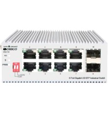 Коммутатор/ Unmanaged Industrial Switch 8x1000Base-T, 2x1000Base-X SFP, Surge 4KV, -40 to 75°C
