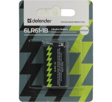 Defender Батарейка алкалиновая 6LR61-1B Крона, в блистере 1шт, 9 В