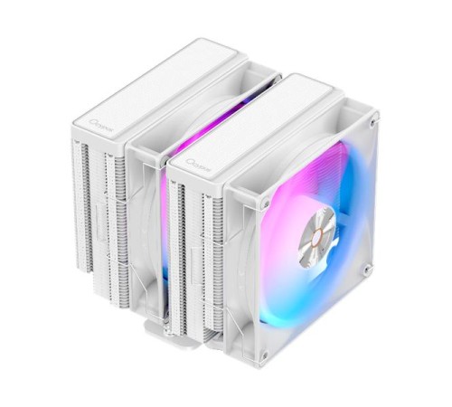 Кулер для процессора Ocypus Delta A62 WH ARGB, 2x120mm ARGB FAN, Top Panel, 6 HEAT PIPES, 4-PIN PWM, 500-2000 RPM, 29DBA, HYDRO BEARING, LGA115X/1200/1700/18XX, AM4/AM5