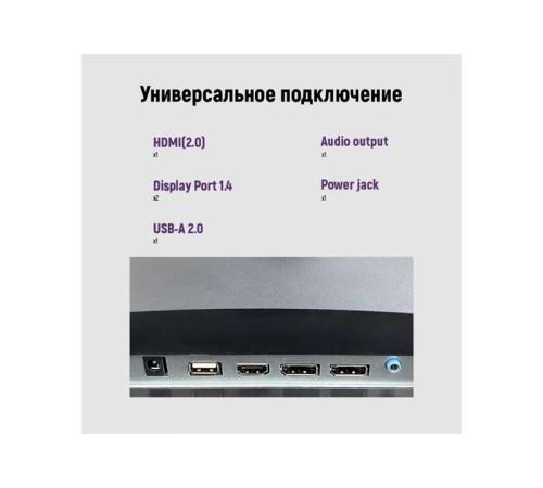 Монитор IRBIS NOBLEVIEW 32'' LED Monitor 2560x1440, 16:9, VA, 300 cd/m2, 3000:1, 3ms, HDMI, DPх2, USB, Audio output, 165Hz, Speak, Height, Tilt, Swiv, Pivot, внешн. Бп, VESA 100x100, Black 3y