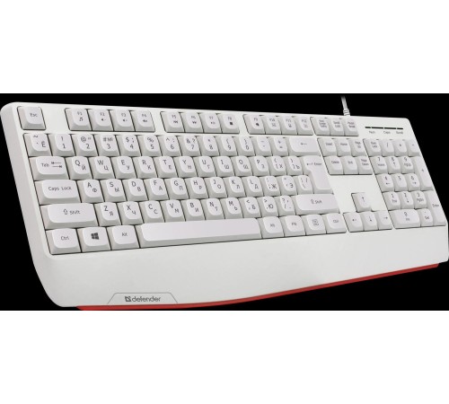 Defender Проводная клавиатура Atom HB-546 RU,белый,104+FN,1.8м