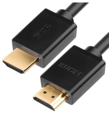 GCR Кабель 2.0m HDMI версия 1.4, черный, OD7.3mm, 30/30 AWG, позолоченные контакты, Ethernet 10.2 Гбит/с, 3D, 4K, GCR-HM410-2.0m, экран