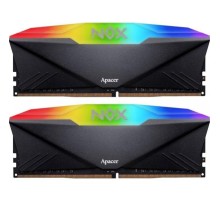 Оперативная память Apacer  DDR4  32GB  3200MHz DIMM NOX RGB Black Gaming Memory (PC4-25600) CL16 1.35V Kit (2x16GB) Intel XMP 2.0, Heat Sink (Retail) 1024*8  3 years (AH4U32G32C28YNBAA-2)