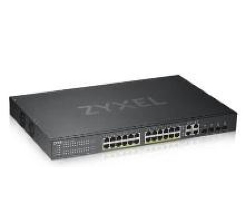 Коммутатор Smart L2 PoE+ Zyxel NebulaFlex GS1920-24HPv2, rack 19", 24xGE PoE+, 4xCombo (SFP/RJ-45), бюджет PoE 375 Вт