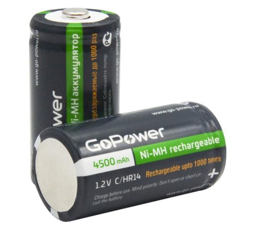 Аккумулятор бытовой GoPower HR14 C BL2 NI-MH 4500mAh (2/12/96) блистер (2 шт.)