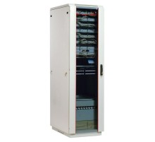 Шкаф состоит из: 11426015991, 21336100001, 31420100111 ЦМО Шкаф телекоммуникационный напольный 42U (600х1000) дверь стекло