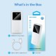 Power Bank Vention 10000mAh(M/C-A/A)22.5W Белый с LED Дисплеем