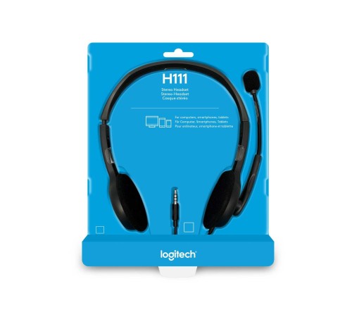 Гарнитура Logitech H111 (1 x 3.5мм, кабель 1.8м) (M/N: A-00021) (Мятая упаковка) Гарнитура Logitech H111 (1 x 3.5мм, кабель 1.8м) (M/N: A-00021) (Мятая упаковка)