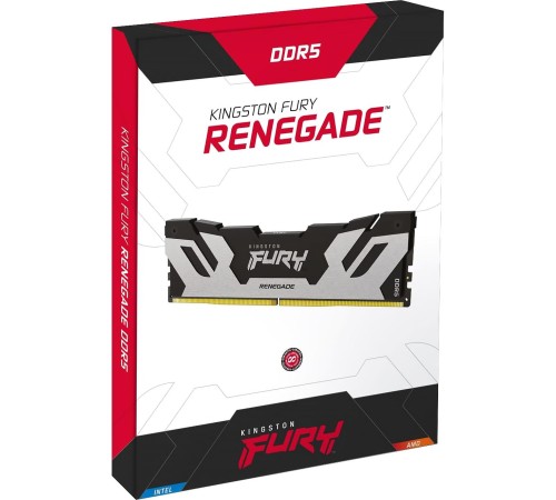 Память оперативная/ Kingston 64GB 6400MT/s DDR5 CL32 DIMM (Kit of 2) FURY Renegade Silver XMP Память оперативная/ Kingston 64GB 6400MT/s DDR5 CL32 DIMM (Kit of 2) FURY Renegade Silver XMP