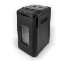 Уничтожитель документов ГЕЛЕОС АП55-4, DIN P-4 (4 ур-нь секр.), фрагмент 3,9х12мм, АВТОПОДАЧА 400 лист  (70г/м2), пл.карты/скрепки/скобы, 55 литров