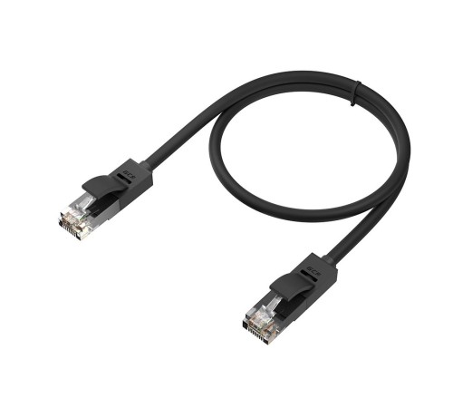 GCR Патч-корд прямой 4.5m UTP кат.5e, черный, позолоченные контакты, 24 AWG, литой, GCR, ethernet high speed 1 Гбит/с, RJ45, T568B, GCR-51549