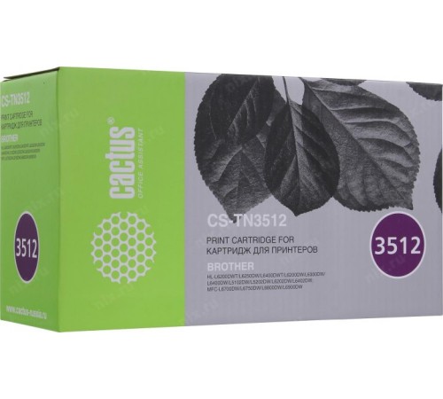 -/ Картридж лазерный Cactus CS-TN3512 TN-3512 черный (12000стр.) для Brother DCP L6600DWHL/L6250DNHL/L6