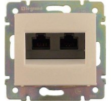 Розетка Valena розетка 2*RJ45 кат.5e, сл. кость