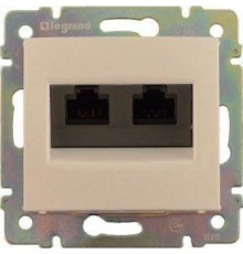 Розетка Valena розетка 2*RJ45 кат.5e, сл. кость