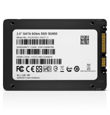 Твердотельный накопитель/ ADATA SSD Ultimate SU650, 480GB, 2.5" 7mm, SATA3, 3D TLC, R/W 520/450MB/s, IOPs 40 000/75 000, TBW 280, DWPD 0.5 (3 года)