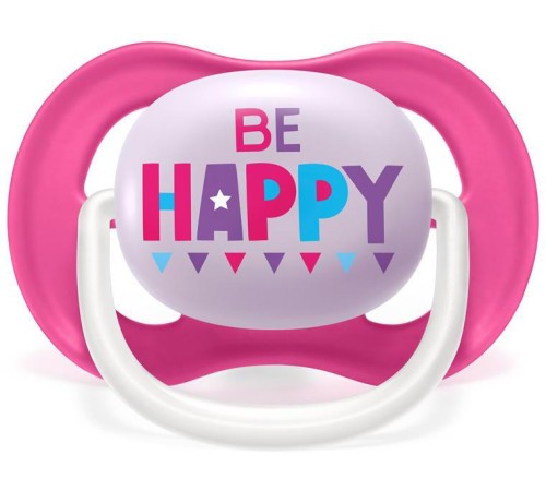 Пустышка ultra air Lime, Be happy/Воздушный шар, 6-18 мес, 2 шт, для девочек