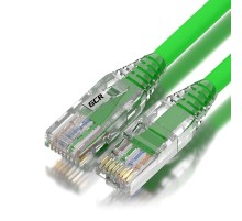 GCR Патч-корд 5.0m LSZH UTP кат.5e, зеленый, коннектор ABS, 24 AWG, ethernet high speed 1 Гбит/с, RJ45, T568B, GCR-52671