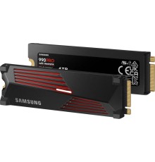 Твердотельный накопитель/ Samsung SSD 990 PRO, 4000GB, M.2(22x80mm), NVMe 2.0, PCIe 4.0 x4, V-NAND TLC, R/W 7450/6900MB/s, IOPs 1 400 000/1 550 000, DRAM buffer 4096MB, TBW 2400, DWPD 0.33, with Heatsink (12 мес.)