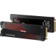 Твердотельный накопитель/ Samsung SSD 990 PRO, 4000GB, M.2(22x80mm), NVMe 2.0, PCIe 4.0 x4, V-NAND TLC, R/W 7450/6900MB/s, IOPs 1 400 000/1 550 000, DRAM buffer 4096MB, TBW 2400, DWPD 0.33, with Heatsink (12 мес.)