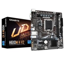 Материнская плата GIGABYTE H610M H V2, LGA1700, H610, 2*DDR5, 4*SATA, 1*M.2, 2*USB 3.2, 4*USB 2.0, 1*PCIx16, 1*PCIx1, D-Sub+HDMI, mATX