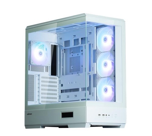 корпус ZALMAN P50 DS, ATX, WHITE, WINDOW, 2x3.5", 3x2.5", 1xUSB TYPE-C, 2xUSB3.0, SIDE 3x120mm ARGB, REAR 1x120mm ARGB