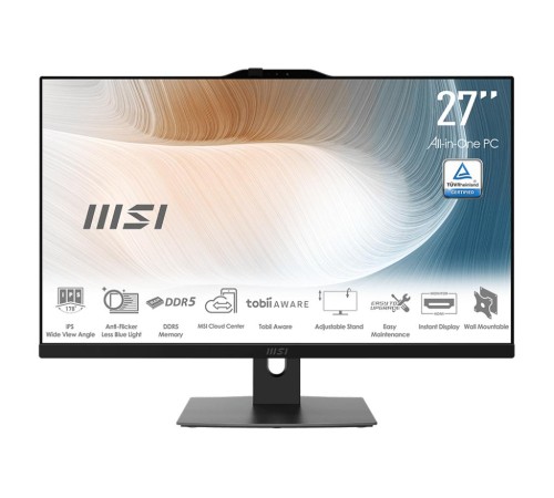 Моноблок/ MSI Modern AM242P 1M-1030XRU 23.8"(1920x1080 IPS)/Intel Core 5 120U(1.4Ghz)/16384Mb/1000+256PCISSDGb/noDVD/Int:Intel® Graphics/Cam/BT/WiFi/-/war 1y/4.65kg/Black/DOS + Wireless KB+M Моноблок/ MSI Modern AM242P 1M-1030XRU 23.8"(1920x1080 IPS)/Intel Core 5 120U(1.4Ghz)/16384Mb/1000+256PCISSDGb/noDVD/Int:Intel® Graphics/Cam/BT/WiFi/-/war 1y/4.65kg/Black/DOS + Wireless KB+M