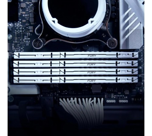 Память оперативная/ Kingston 64GB 6000MT/s DDR5 CL30 DIMM (Kit of 2) FURY Beast White XMP Память оперативная/ Kingston 64GB 6000MT/s DDR5 CL30 DIMM (Kit of 2) FURY Beast White XMP