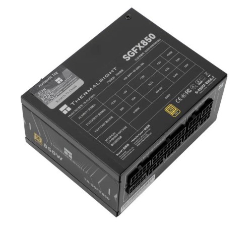 Блок питания 750W/ Power Supply Thermalright, 850W 80+ Gold (SFX, 3.1, PCIe 5.1, Full modular, 1x24(20+4)pin, 1xCPU 8(4+4)pin, 2xPCIe*2 8(6+2)pin, 1x12VHPWR PCIe 5.1 12+4pin 600mm, 3xSATA3, 3xMOLEX4pin, Active, 92x92mm, 100x125x64mm, APFC, OPP, OVP, OTP,