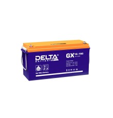 Батарея DELTA серия GX, GX 12-150, напряжение 12В, емкость 150Ач (разряд 10 часов),  макс. ток разряда (5 сек.) 1000А, макс. ток заряда 30А, свинцово-кислотная типа GEL, клеммы под болт М8, ДxШxВ 482х170х240мм., вес 47кг., срок службы 15 лет./ Battery DEL