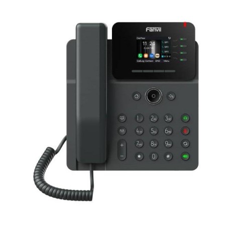 SIP-Телефон Fanvil V61W, 4 SIP-акк., 2,4", 320x240 Цвет. экран, POE, БП в комп., 2x1 Gbps, Wi-Fi 6, BT 5.4