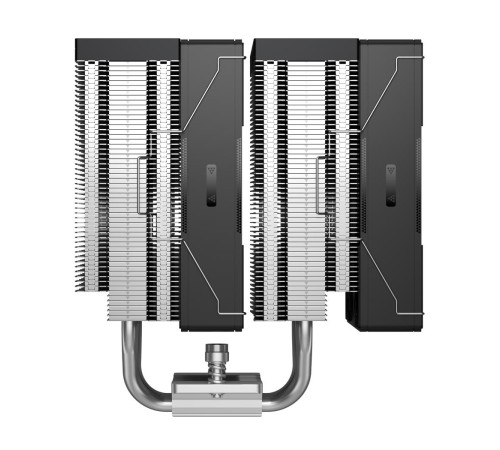 Кулер для процессора/ CPU Cooler PCCooler RZ620 (260W, 4-pin PWM, 157.5mm, Al/Cu, 6x6mm, 2x120mm, 86.73CFM, 32dBA, 2000RPM, S: 1851/1700/1200/115X, AM5/AM4, silver, black)