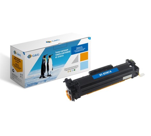 Картридж Cartridge G&G 312A для HP СLJ M476 с чипом 2 700 стр. голубой аналог CF381A  гарантия 36 мес.