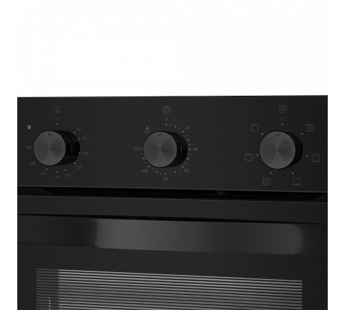 Шкаф духовой электрический MAUNFELD EOEC516B2 448х546х595 мм, Независимый тип установки, класс энергопотребления А,  7 основных режимов,  механическое управление, двойное стекло дверцы, металлическая ручка дверцы, холодный фронт, объем 51 л, конвекция,гри