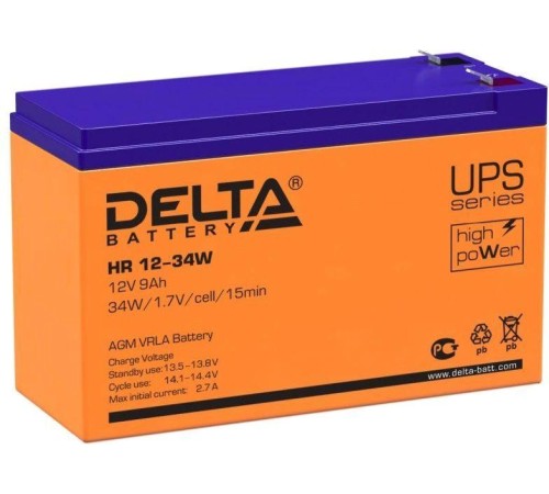 Delta Аккумуляторная батарея для ИБП HR 12-34W (12V/9Ah) Delta Аккумуляторная батарея для ИБП HR 12-34W (12V/9Ah)