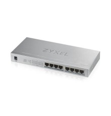 Коммутатор Коммутатор PoE+ Zyxel GS1008HP, 8xGE PoE+, настольный, металлический, бесшумный, бюджет PoE 60 Вт