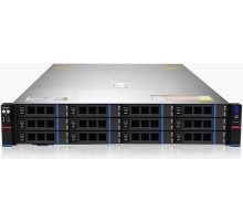 Серверная платформа/ Gooxi SR201-D12R-NV-G2 2U 12 bay server with NVME bp,based on AMD 9004 2 riser cards of PCIe5.0(X32 to x16x16)  2x rear SAS/SATA 2x rear NVME 1300W 1+1 PSU EU power cables rail kit
