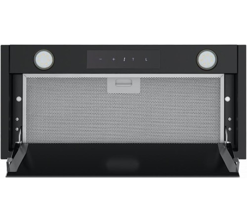 ВЫТЯЖКА MAUNFELD FANTASY LIGHT 60 Black/ ширина 600 мм, полновстраиваемая, сенсорное управление, 3 скорости, 800 м3/ч, 40 дБ, светодиодное LED освещение, опция: угольный фильтр CF190C, черный цвет