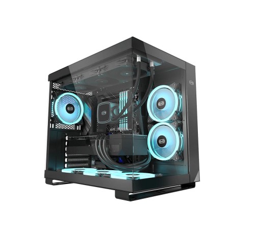 Корпус без блока питания/ Case PCCooler C3T500 ARGB BK, Midi-Tower, TG, 6x120mm ARGB, 1xUSB-C 3.1 + 2xUSB-A 3.0, ATX, mATX, mITX Black