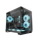 Корпус без блока питания/ Case PCCooler C3T500 ARGB BK, Midi-Tower, TG, 6x120mm ARGB, 1xUSB-C 3.1 + 2xUSB-A 3.0, ATX, mATX, mITX Black