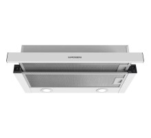 Встраиваемая вытяжка KUPPERSBERG/ Встраиваемая вытяжка KUPPERSBERG, телескопическая, 60 см, High-Tech, макс. Производительность 650 м3/ч, 3 скорости, механическое управление, светодиодное освещение, два мотора, уровень шума 53 дБ, цвет белый