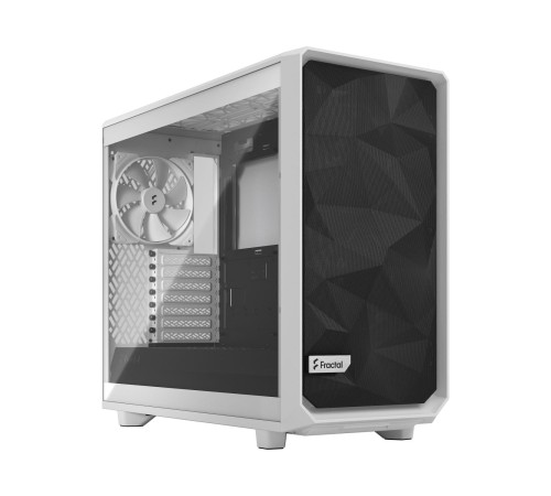 Корпус ПК без блока питания/ Case Fractal Design Meshify 2 Lite TG Clear Tint, Midi-Tower, 3x140mm, 2xUSB-A 3.2 E-ATX, ATX, mATX, mITX White